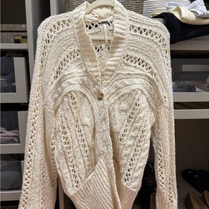 FREE PEOPLE Cream Knit Women's Sweater